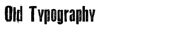Old Typography font preview